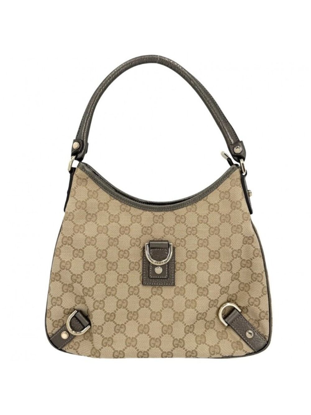 Gucci Handbag Abbey One Shoulder GG Canvas Beige Gold
